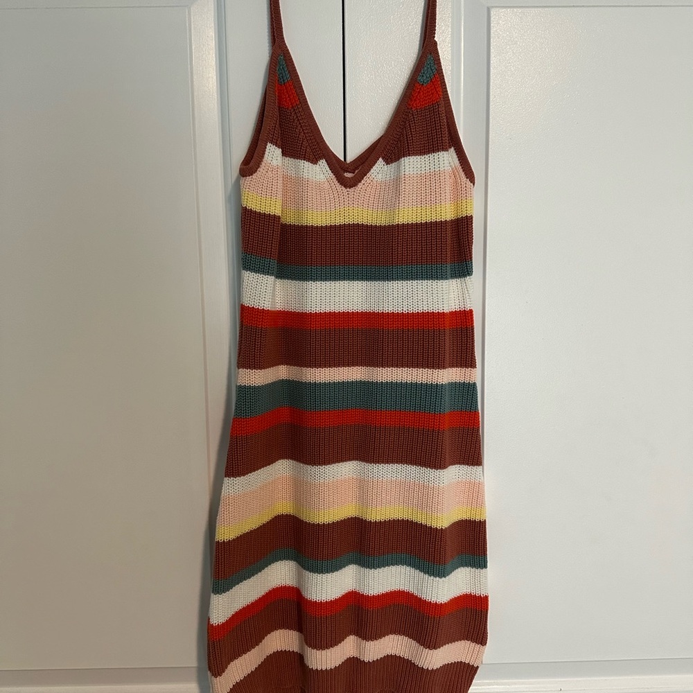 Lush striped dress.  Size L.  Knitted casual dress.